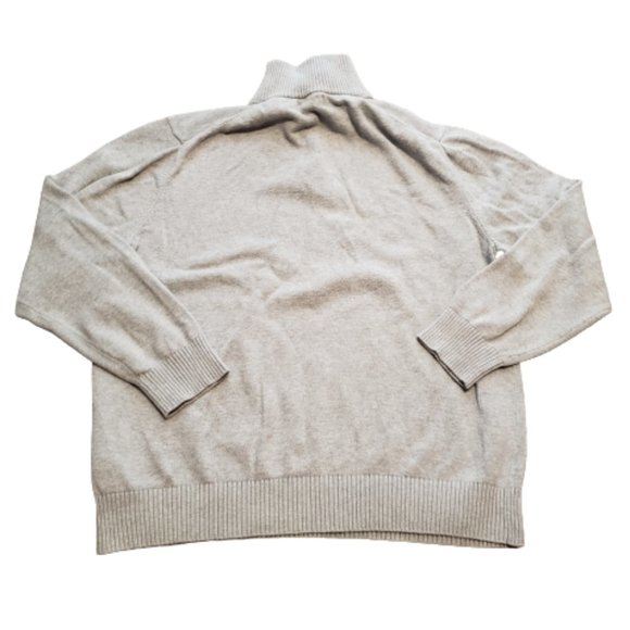 Nautica 1/4 Zip Long Sleeve Sweater Embroidered Logo Gray Men's Large Pre-owned - Picture 2 of 7